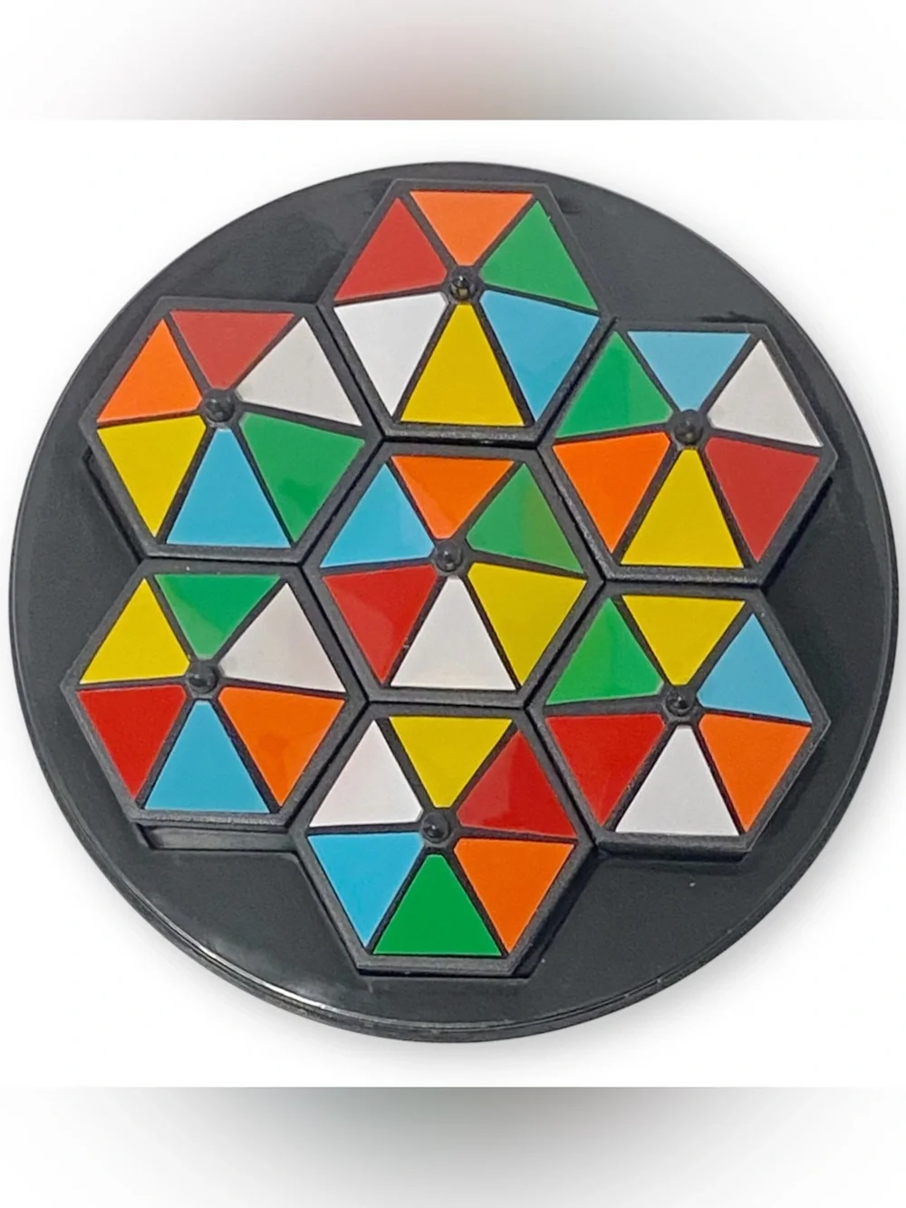 Circus Puzzler Vintage 1980s Hexagon Color Match Game Puzzle Rare Brain Teaser